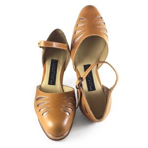 Gorgeous exact replica: tan leather dancing shoes!
